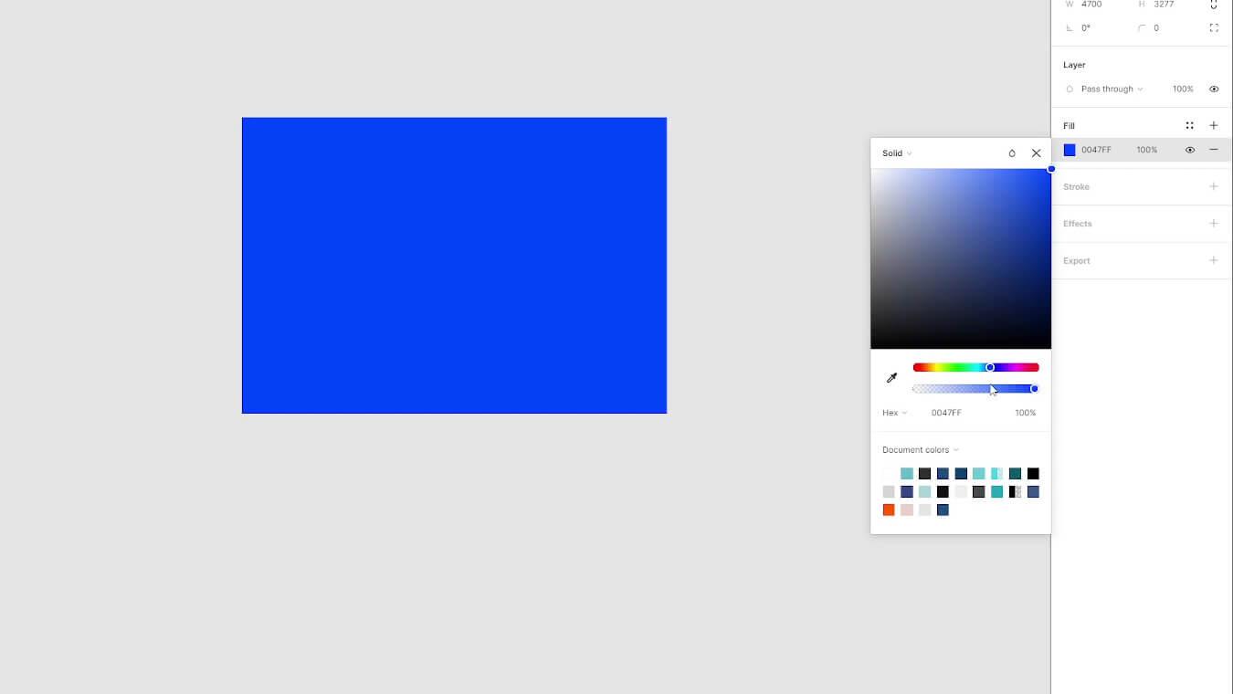 Color hue scale showing the full spectrum of hues