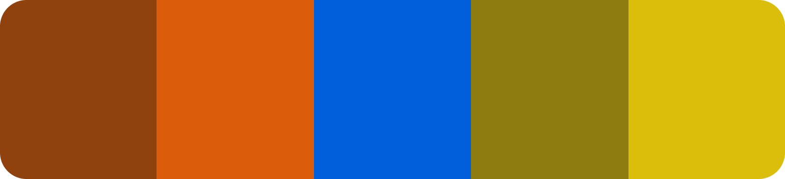 Split complementary color palette example