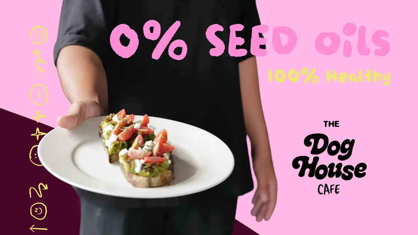 Landing page highlighting the 100% Healthy 0% Seed Oils mission statement