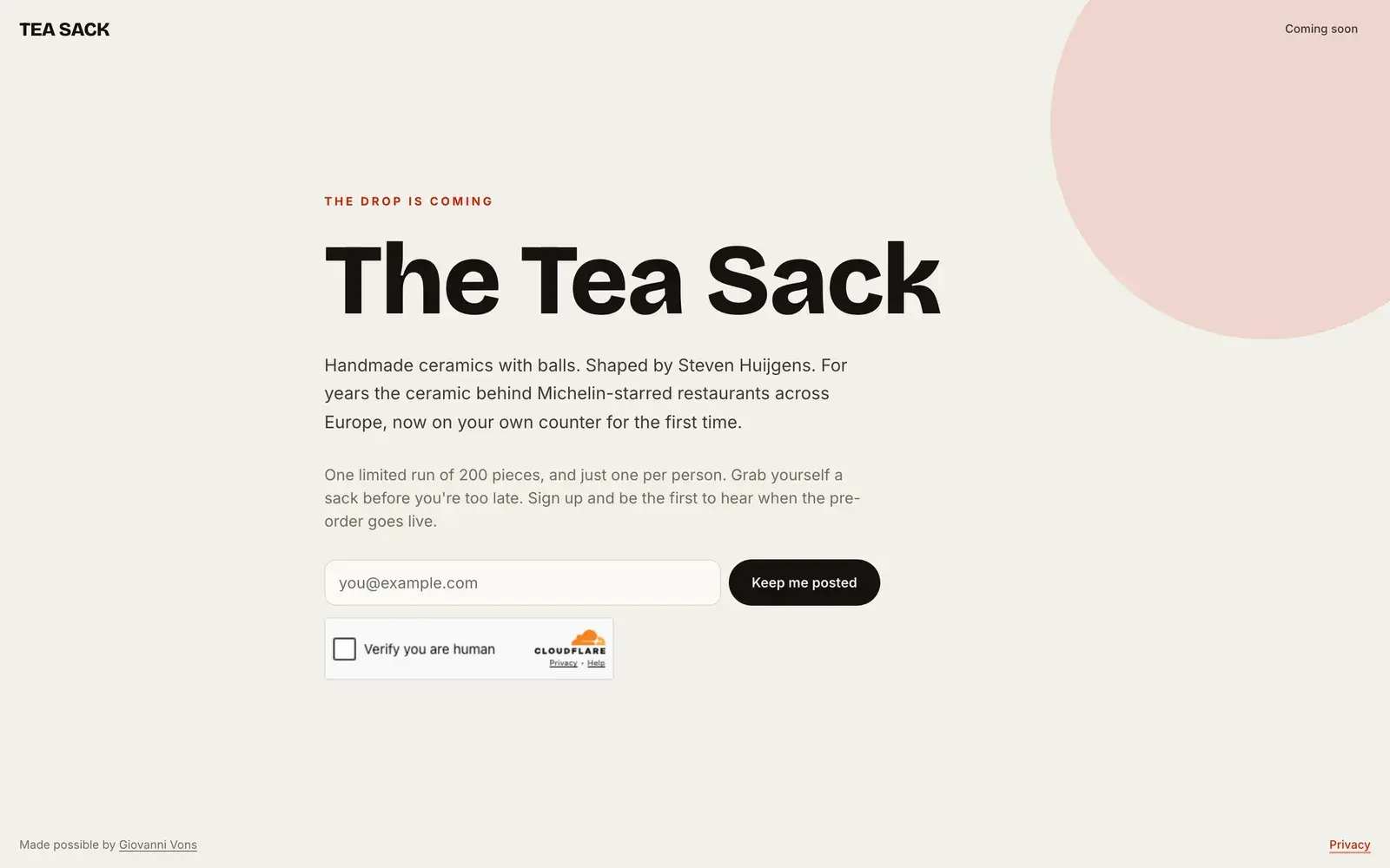 The Tea Sack project screenshot