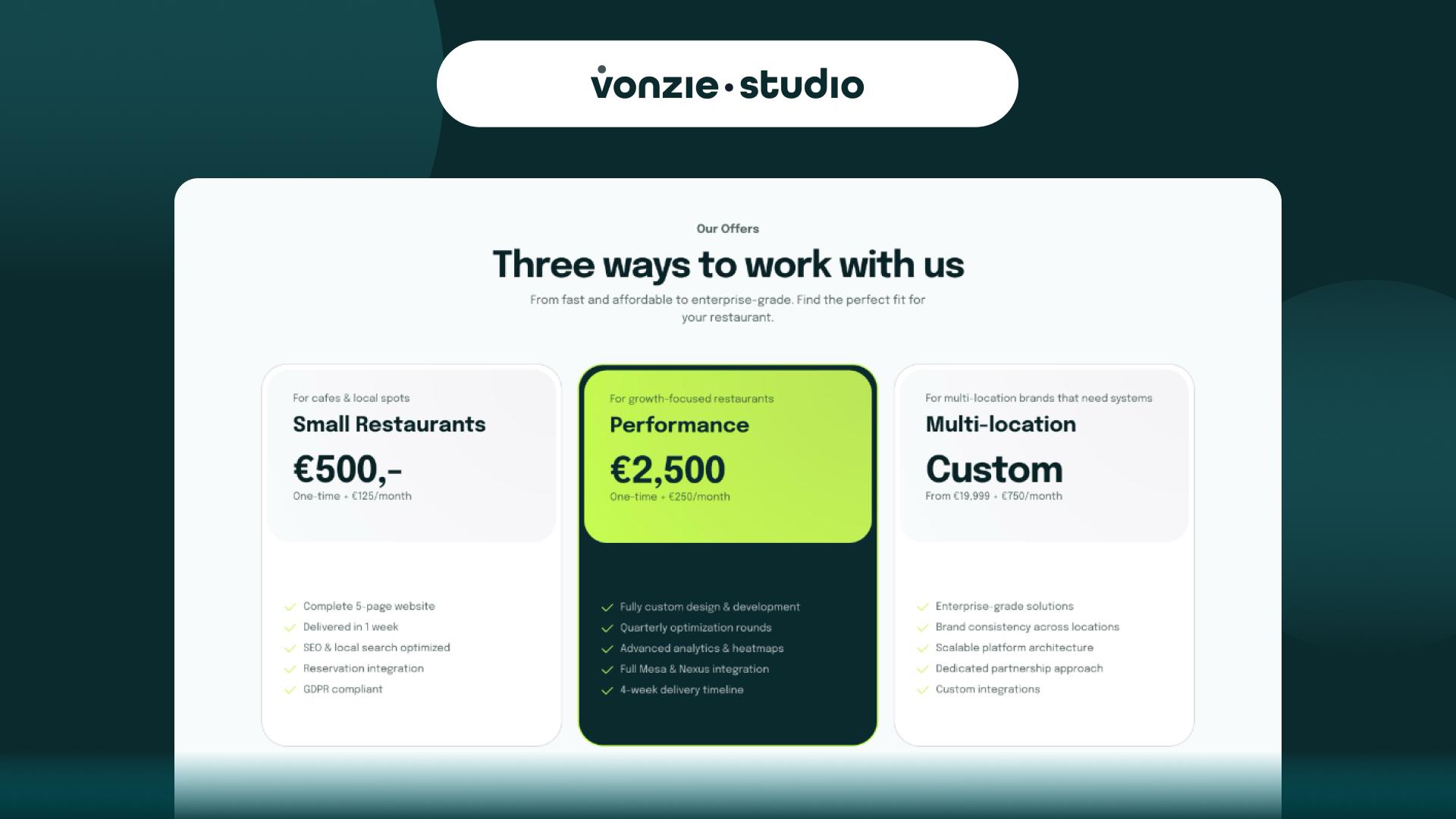 Launching Vonzie Studio